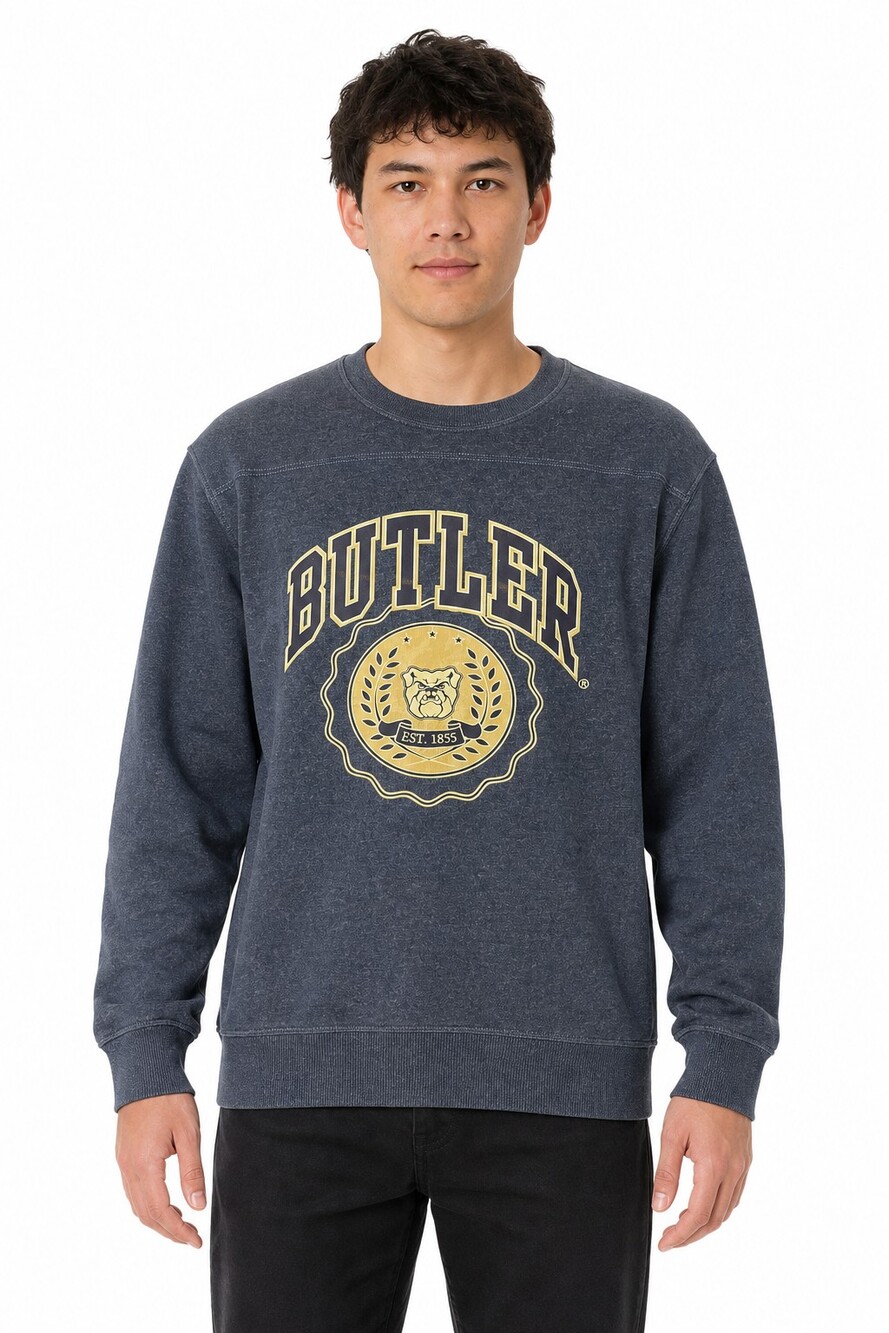 UGAPPAREL Large Dark Gray Crewneck Sweatshirt Butler Bulldog Logo